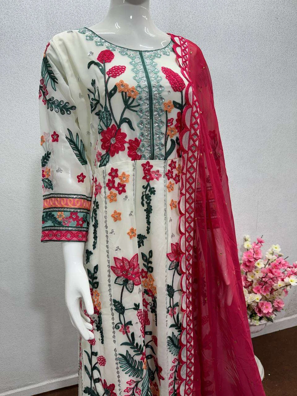 Vardan Ethnic Kf 1645 Faux Georgette Wholesale Designer Salwar Suit — Wholesale Salwar Suits, MPA wholesale from Surat - Gallery Image 4